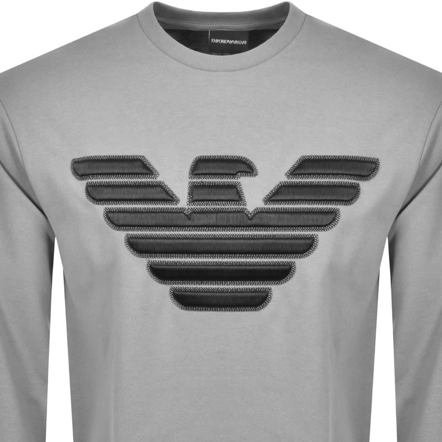 Alternative Image for ProductEmporio Armani Crew Neck Sweatshirt Grey2
